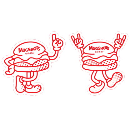 Mugshots Burgers Vinyl Stickers