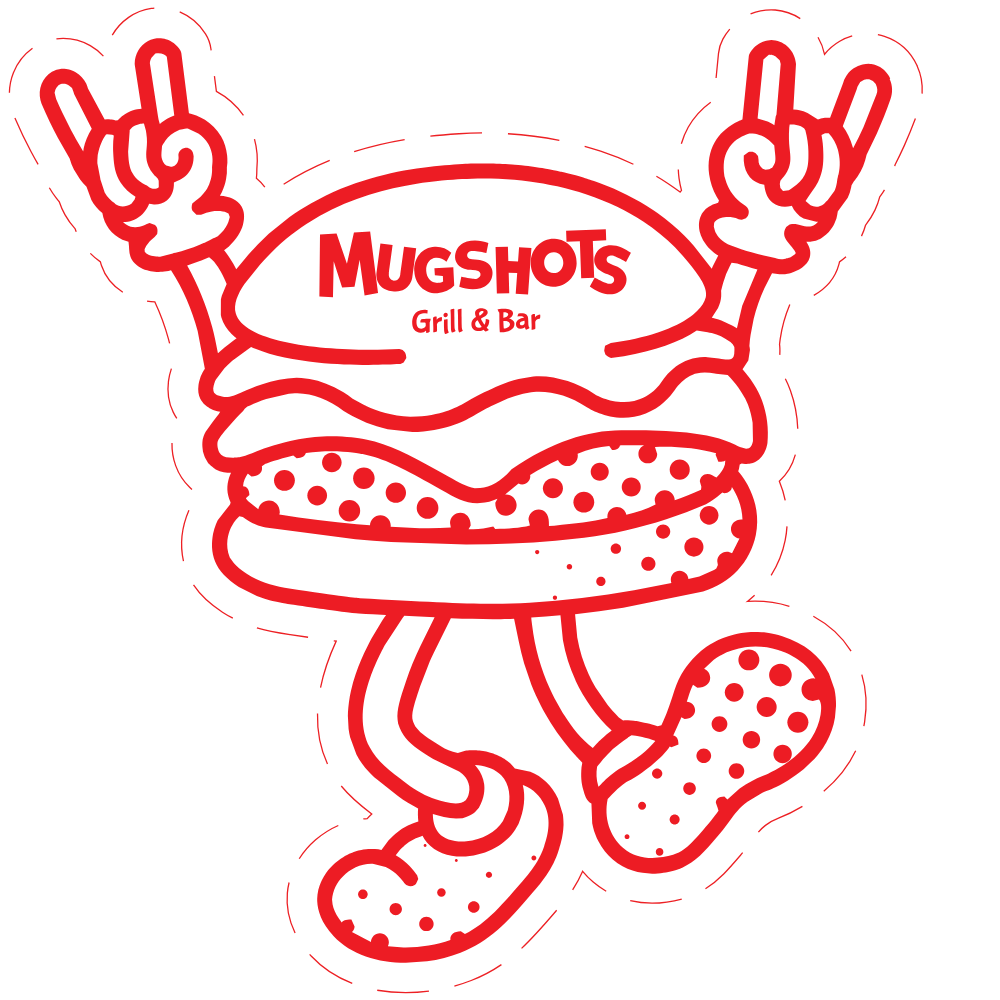 Mugshots Burgers Vinyl Stickers